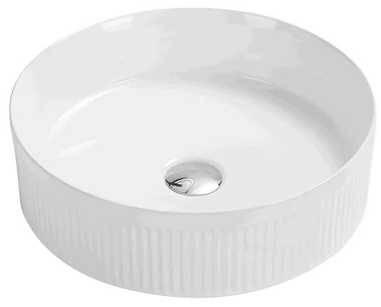 Mexen Grovo umywalka nablatowa ryflowana 35 x 35 cm, biała - 22303500