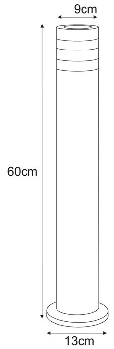 Czarna nowoczesna lampa słupek ogrodowy - 3X A457 E6-Z60
