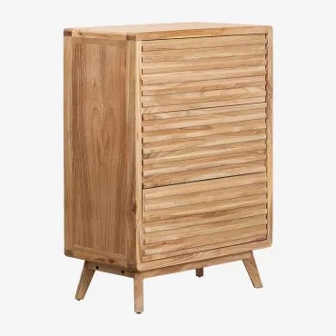 Komoda 70x40 Cm Z Drewna Deleyna Brąz Drewna - Sklum