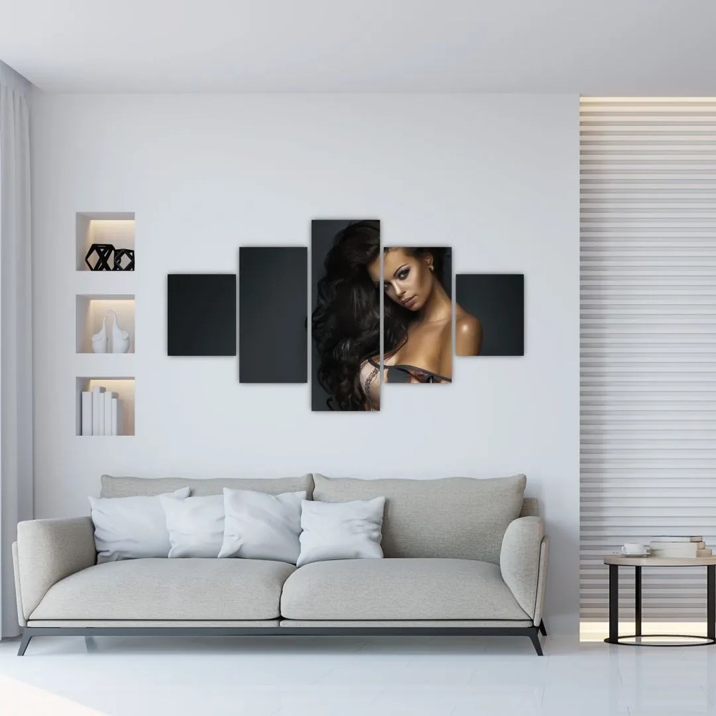 Obraz - Portret uwodzicielskiej kobiety (125x70 cm)