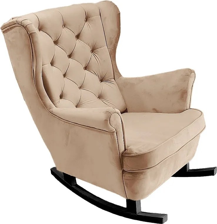 Fotel Relax z Tapicerowanym Siedzeniem i Podłokietnikami, Fotel TV 102x81x95cm Beżowy_29800