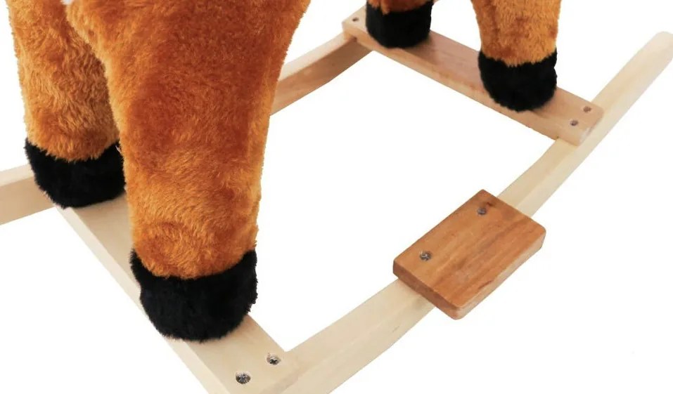 Konik Rudy Koń na biegunach rży + ruchomy ogon i pysk bujak