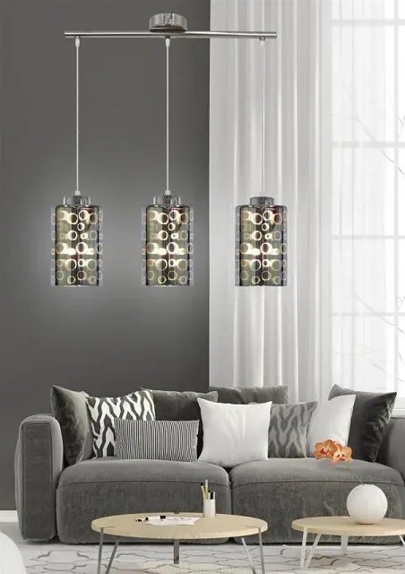 Potrójna lampa wisząca glamour V063 B2-A19