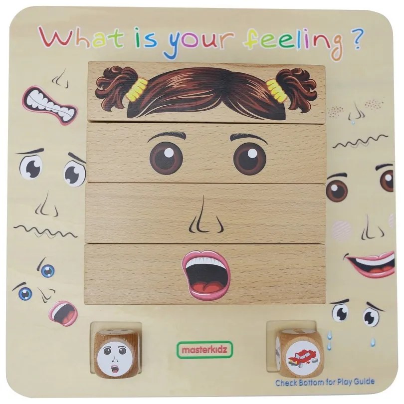 Masterkidz nauka emocji gra drewniana montessori