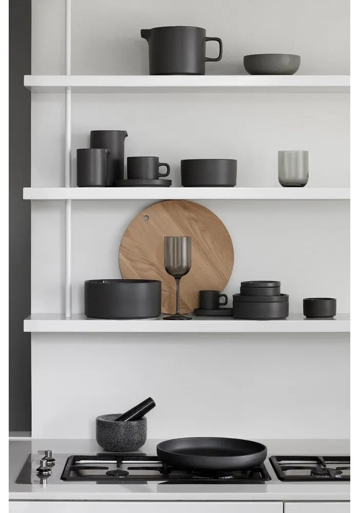 Zestaw 2 białych ceramicznych filiżanek do kawy ze spodkami Blomus Pilar, 170 ml