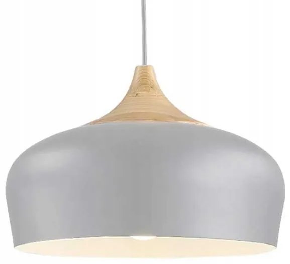 Lampa sufitowa wisząca pojedyncza Bari Szara APP182-1CP