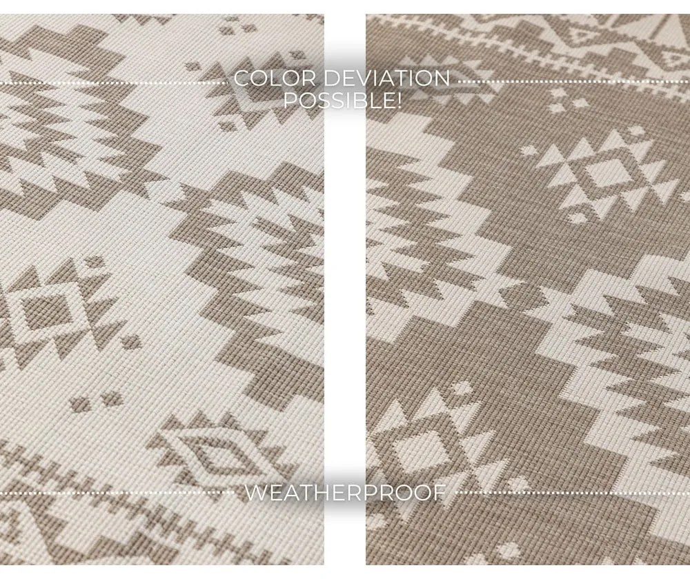 Brązowo-kremowy dywan odpowiedni na zewnątrz 160x230 cm Gemini – Elle Decoration