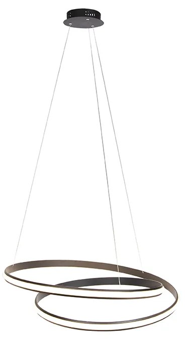 Nowoczesna lampa wisząca czarna 74 cm z LED - Rowan Nowoczesny Oswietlenie wewnetrzne