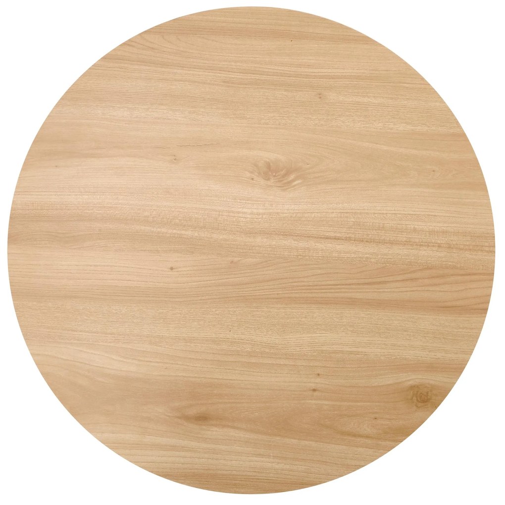 Ława okrągła MDF naturalny/czarny 60/55 LEILA