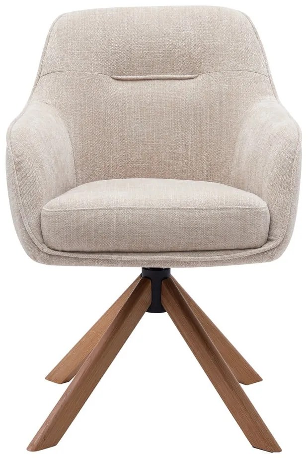 Kremowe tapicerowane fotele jadalniane zestaw 2 szt. Avola – Unique Furniture