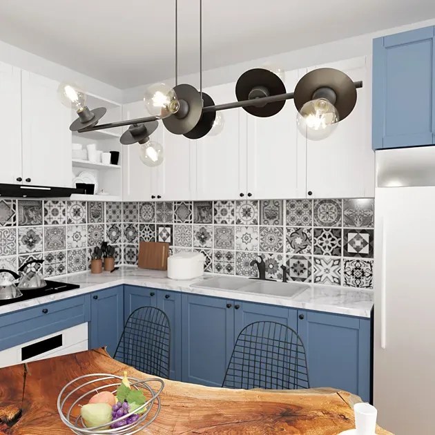 Czarna modernistyczna lampa wisząca - D159 A0-R26