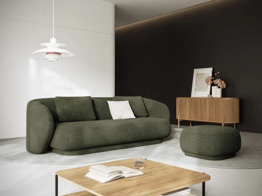 OUTLET Sofa 2-osobowa tkanina Szenil, ciemnozielony 169/102/72 Linden od Mazzini