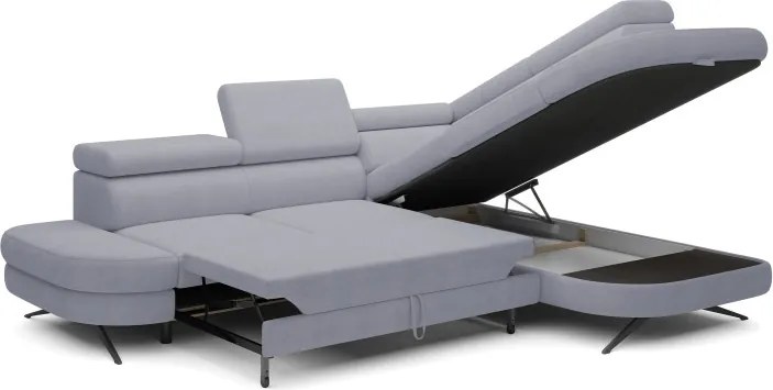 Narożnik OTIS L Prawostronny Regulowane Zagłówki wolnostojący tkanina AURORA 16 WERSAL