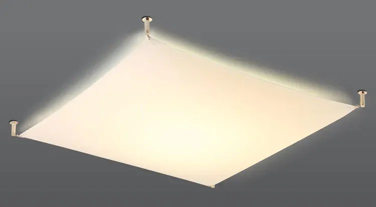 Biały nowoczesny plafon z tkaniny 140x140 cm - 4X EX660 M8-C85