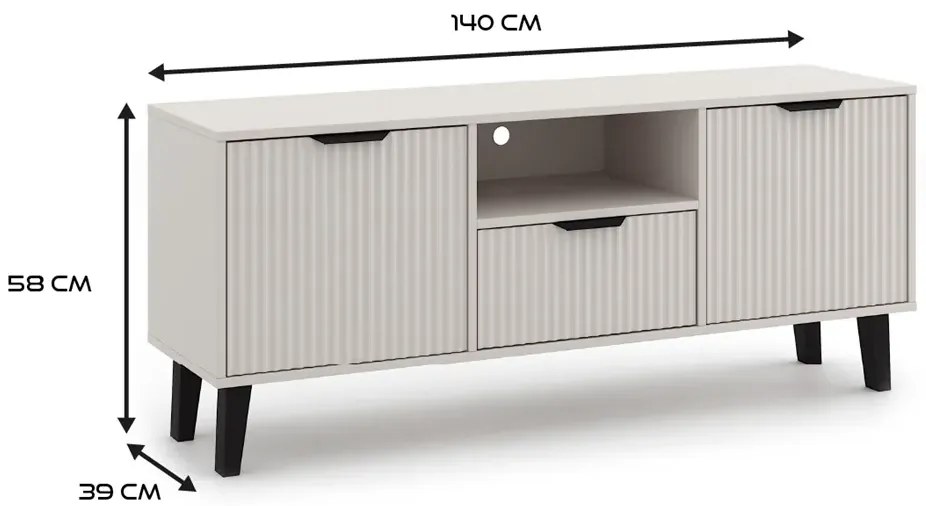 Szafka RTV pod telewizor kaszmir - Henex 7X