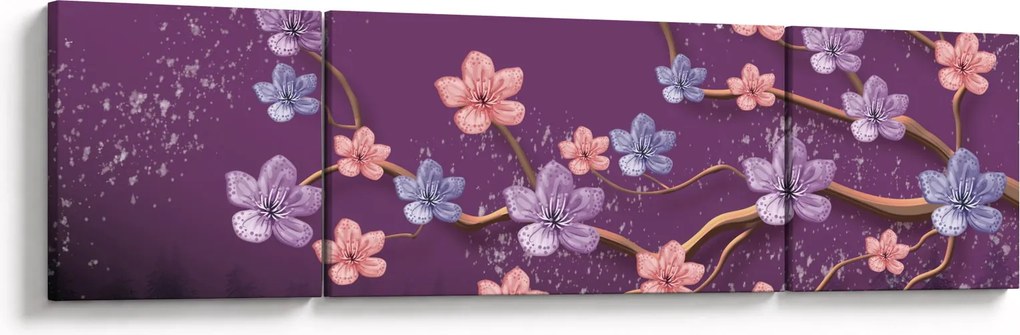 Obraz - Wiosenny zmierzch (170x50 cm)