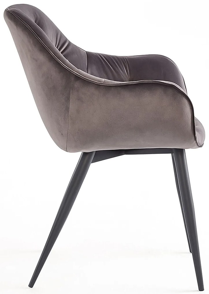 Krzeso Zandel z czarnego aksamitu