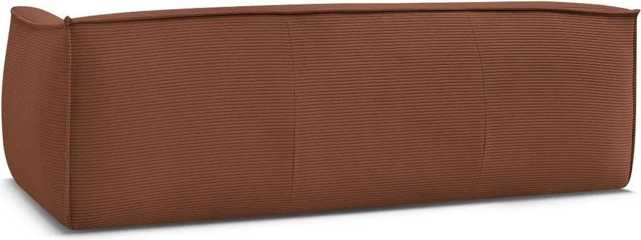 Pomarańczowa sztruksowa sofa 242 cm Giorgia – Bobochic Paris