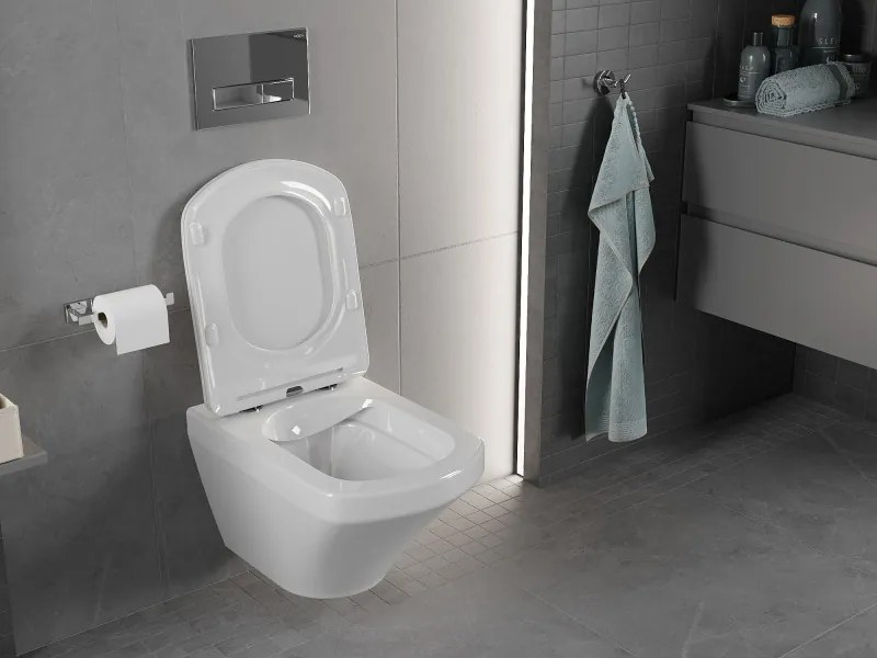 Mexen Vito miska wc Rimless z deską wolnoopadającą slim, duroplast, biała połysk - 30174000