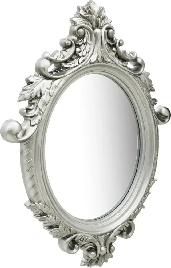 Srebrne lustro z ramą w stylu glamour W3-D44