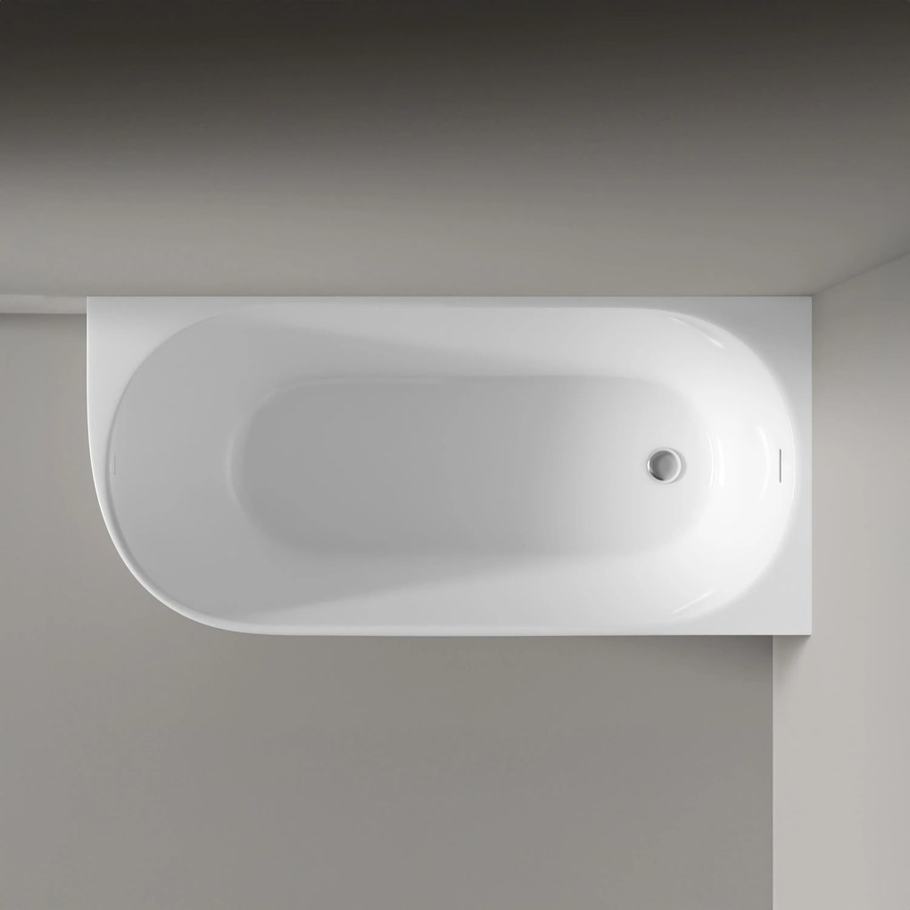 Wanna wolnostojąca przyścienna oszczędzająca miejsce NORA CORNER