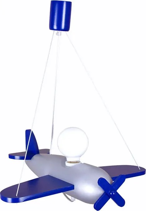 Granatowa dziecięca lampa wisząca samolot - S201 C7-F33
