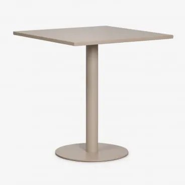 Kwadratowy Stół Ogrodowy 70x70 Cm Z Żelaza Mizzi Moka Brown - Sklum