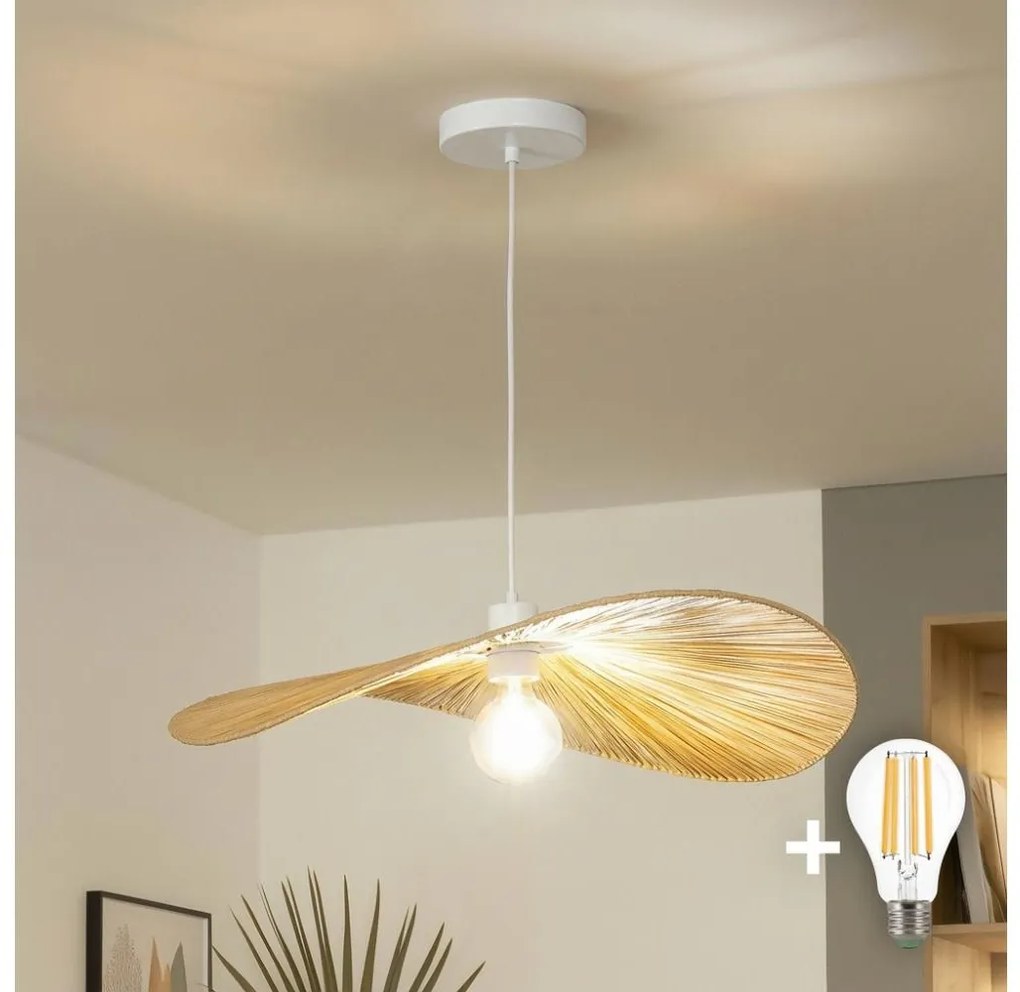 Brilagi - LED lampa wisząca na lince CERIA BOHO 1xE27/40W/230V śr. 60 cm rafia