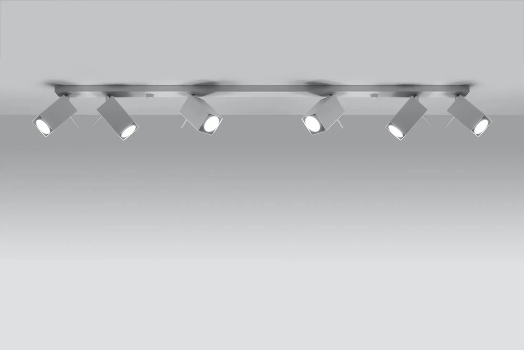 Biały plafon z regulowanymi reflektorami - 4X EX515 A6-E86