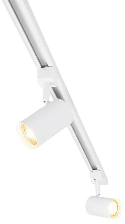 Nowoczesny system szynowy biały 1-fazowy z 5 reflektorami - Iconic Jeana Nowoczesny Oswietlenie wewnetrzne