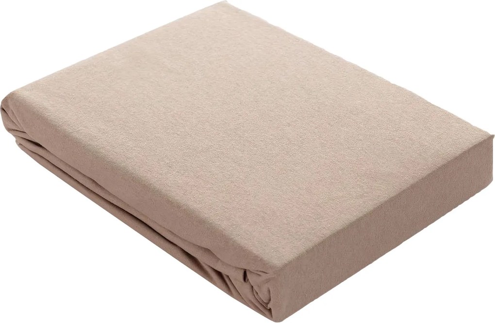 Prześcieradło jersey z gumką Jerry 180x200 cm beige