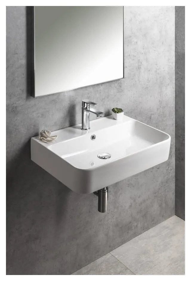 Biała ceramiczna umywalka 60x42 cm Gali – Sapho