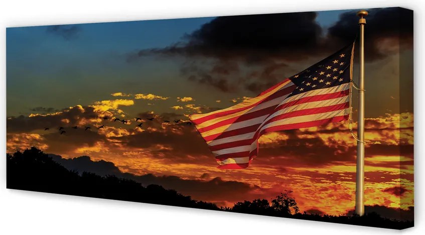 Fotoobraz na płótnie Amerykańska Flaga