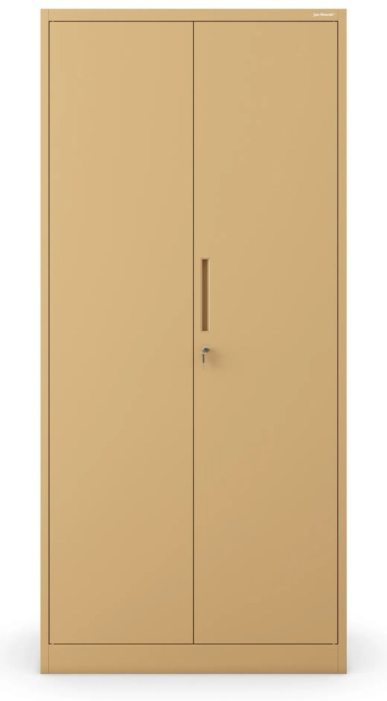 Szafa biurowa metalowa wysoka na dokumenty beżowa, 900x1950x400 mm: JAN H Fresh Style