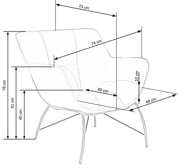 Zielony kubełkowy fotel wypoczynkowy P2-F12
