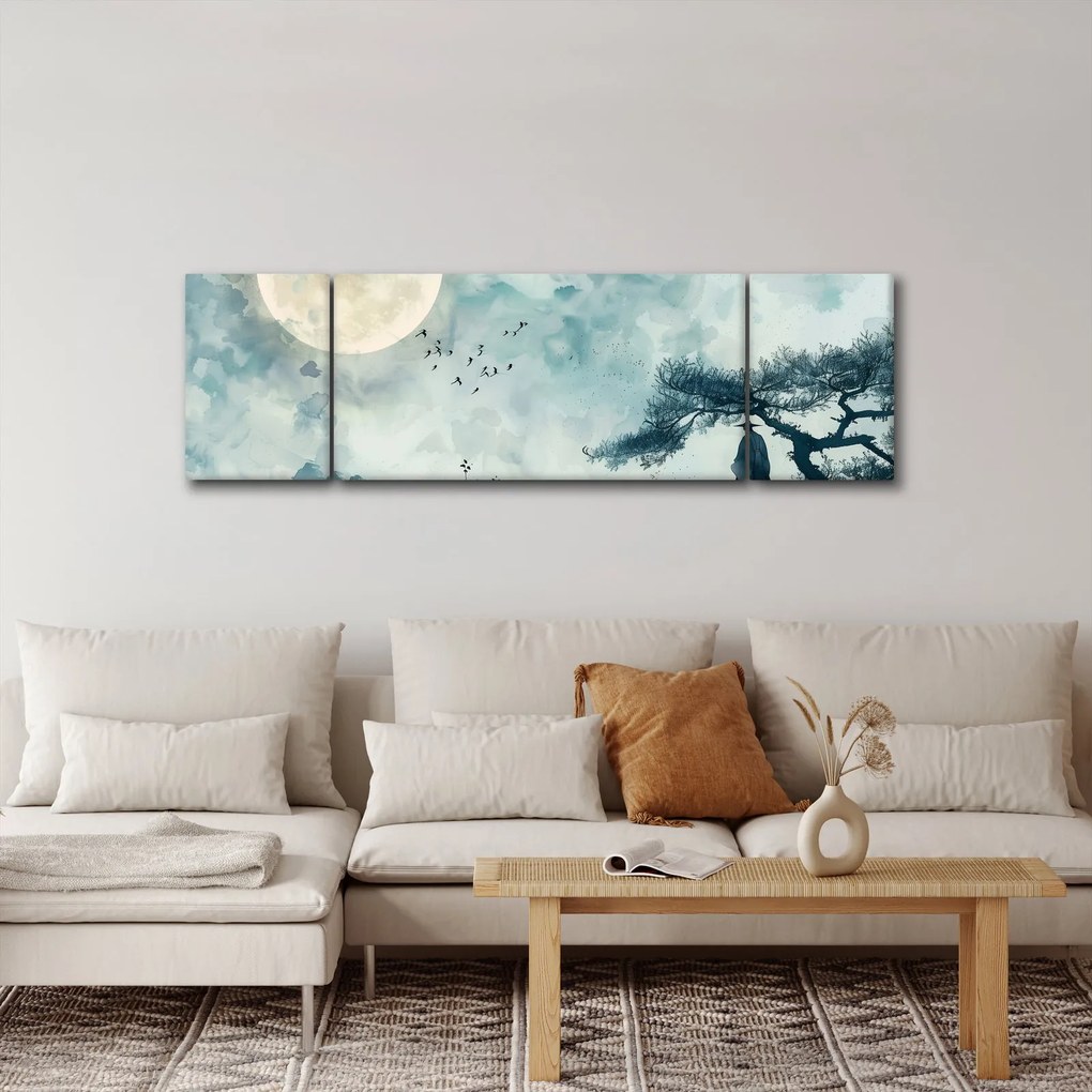 Obraz - Malowanie księżyca w pełni (170x50 cm)