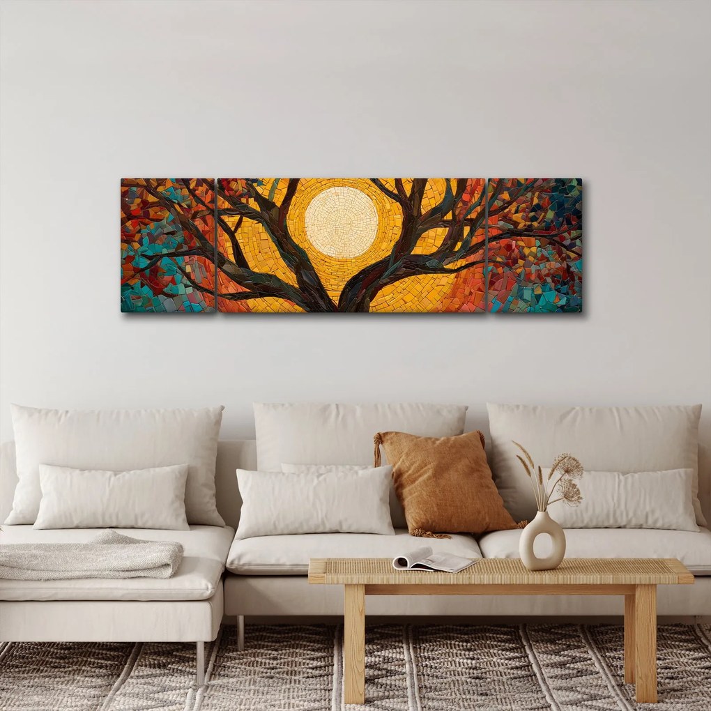 Obraz - Słońce w koronie drzewa życia (170x50 cm)