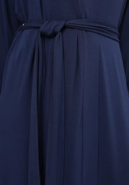 Damski bambusowy szlafrok CHANTAL Ciemnoniebieski M