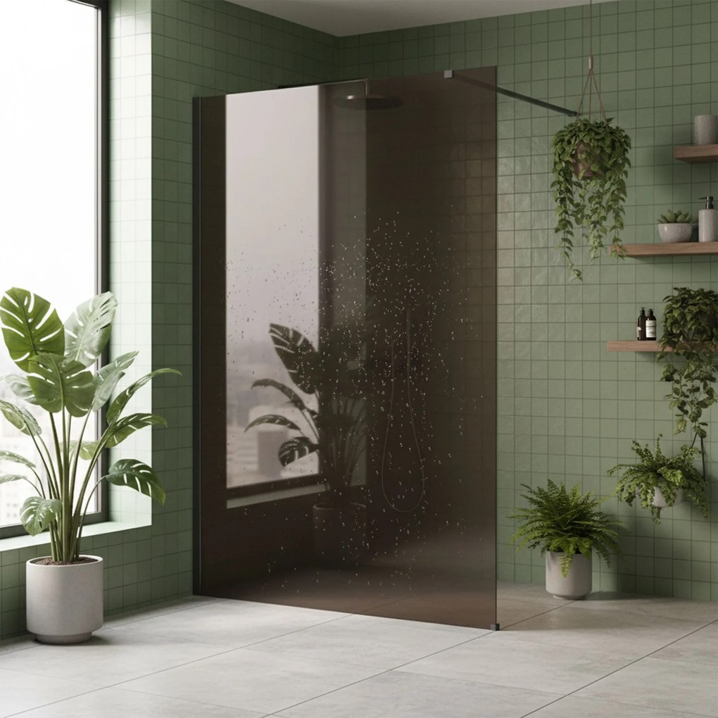 Kabina prysznicowa Walk-In Rea Flexi Brown / Tytan 140