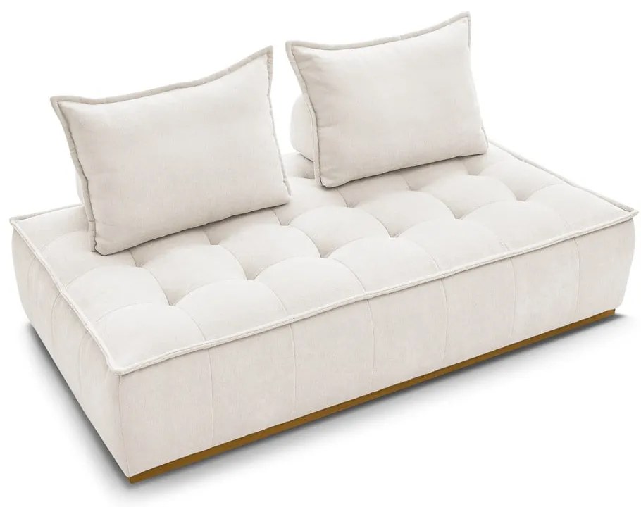 Biała sofa z tkaniny szenilowej 175 cm Elisa – Bobochic Paris