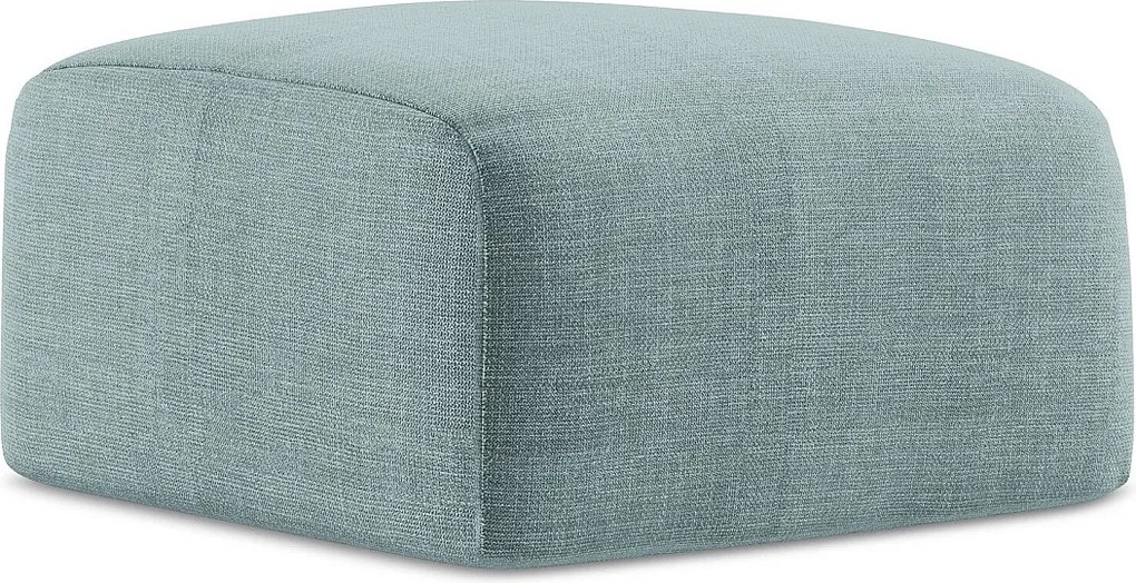 Pufa - z tkaniny strukturalnej - jeans - LEILA