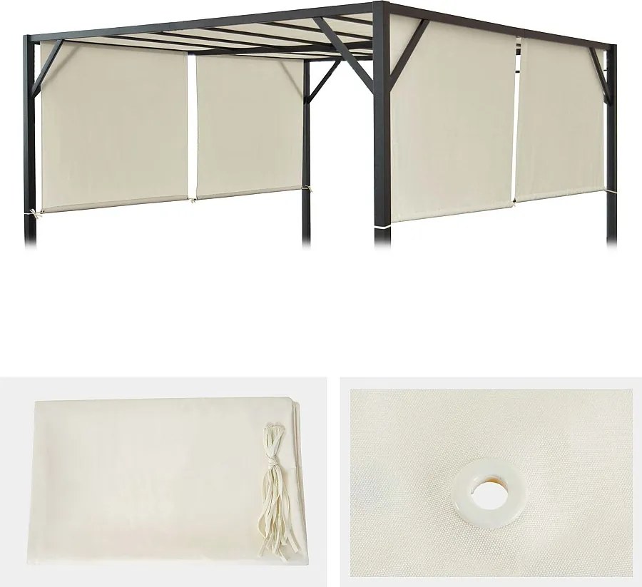 Wymiana pokrycia dachu dla pergoli Beja,  kremowy