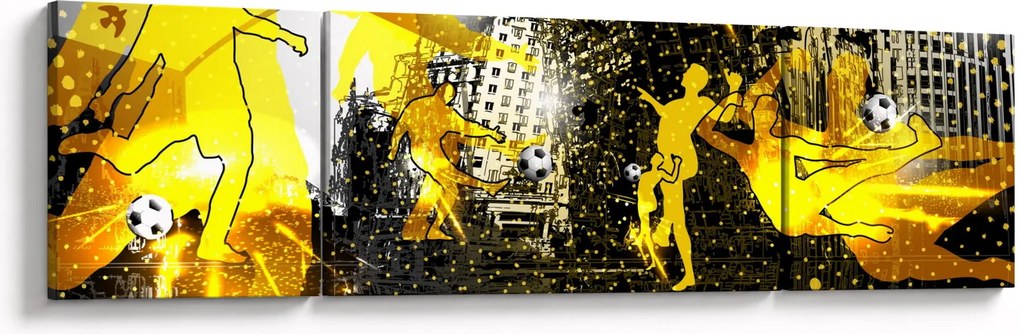 Obraz - Piłka nożna w wielkim mieście (170x50 cm)