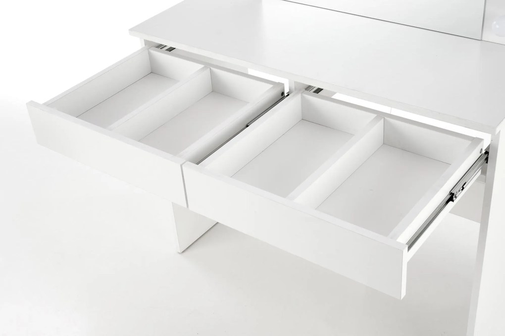 Toaletka Velinio 95 cm z szufladami - biały