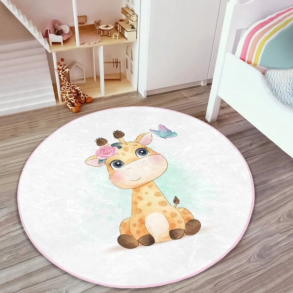 Biały dywan dziecięcy ø 100 cm Comfort – Mila Home