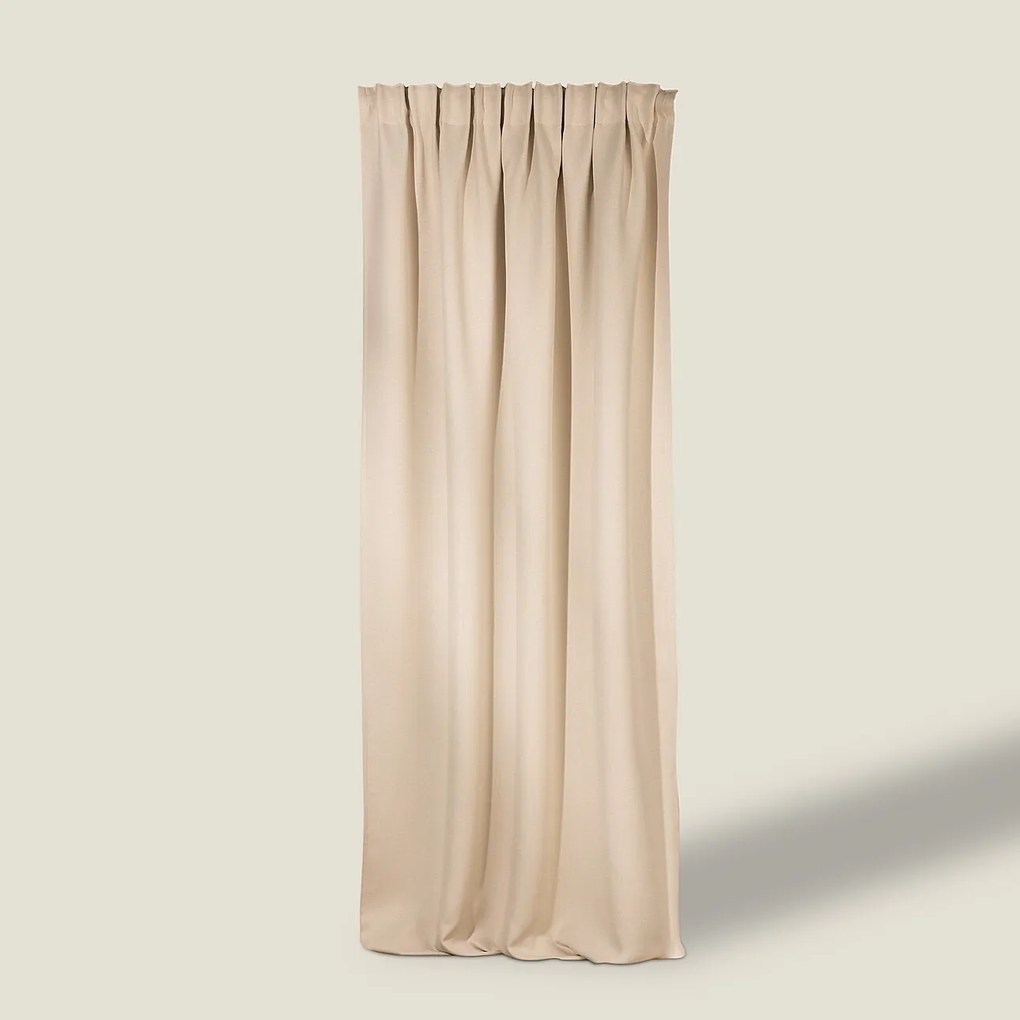 Zasłona zaciemniająca na taśmie marszczącej blackout strukturalny ecru 140 x 280 cm 1 szt.