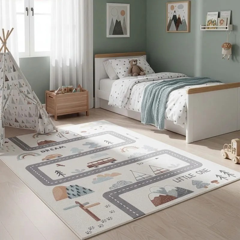 Dywan dziecięcy Coco Miasteczko kremowe 200 cm x 290 cm