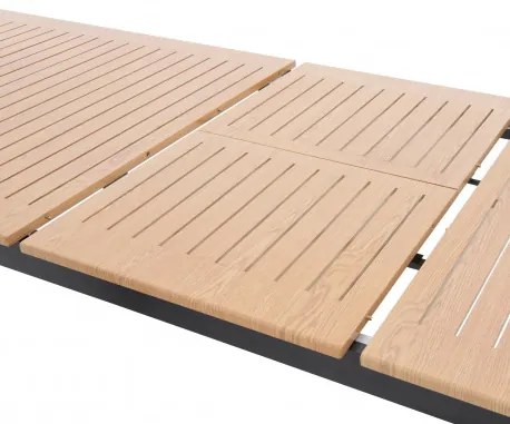 EXPERT WOOD antracyt - stół ogrodowy rozkładany aluminiowy 220/280 x 100 x 75 cm