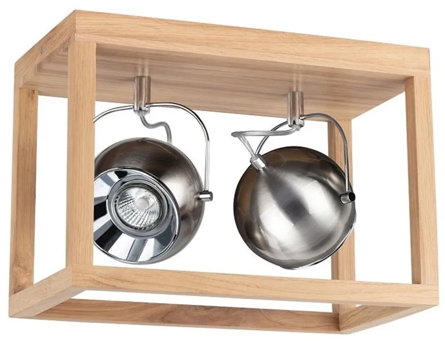 Spot-Light 5227274 - LED lampa sufitowa ROY 2xGU10/5W/230V matowy dąb