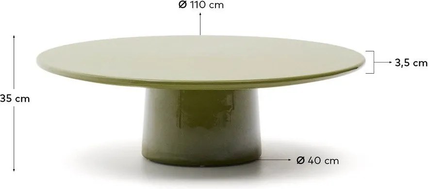 Okrągły stolik ogrodowy betonowy ø 110 cm Albanella – Kave Home